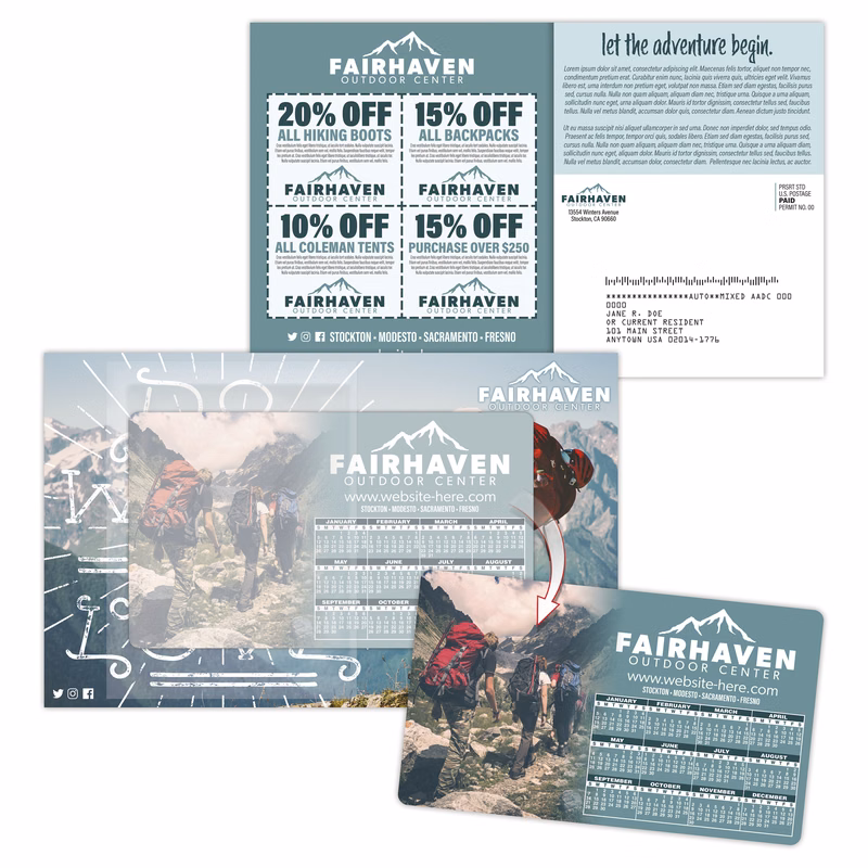 ClearPeel Postcard (8.5x5.25) - Laminated with 3.5x6 Magnet (20 mil.) - 14 pt.