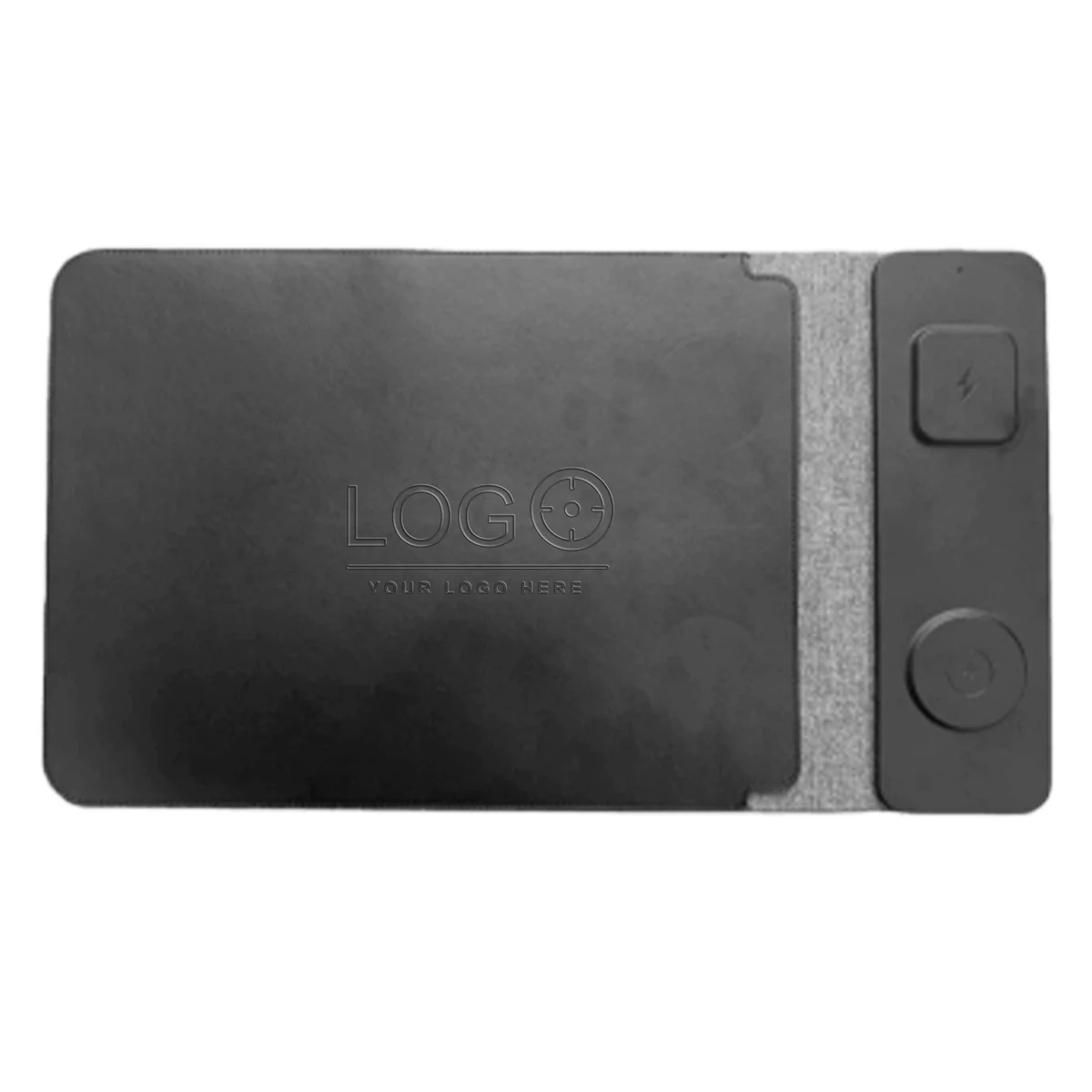 Dual Wireless Charging PU Leather Laptop Sleeve 1