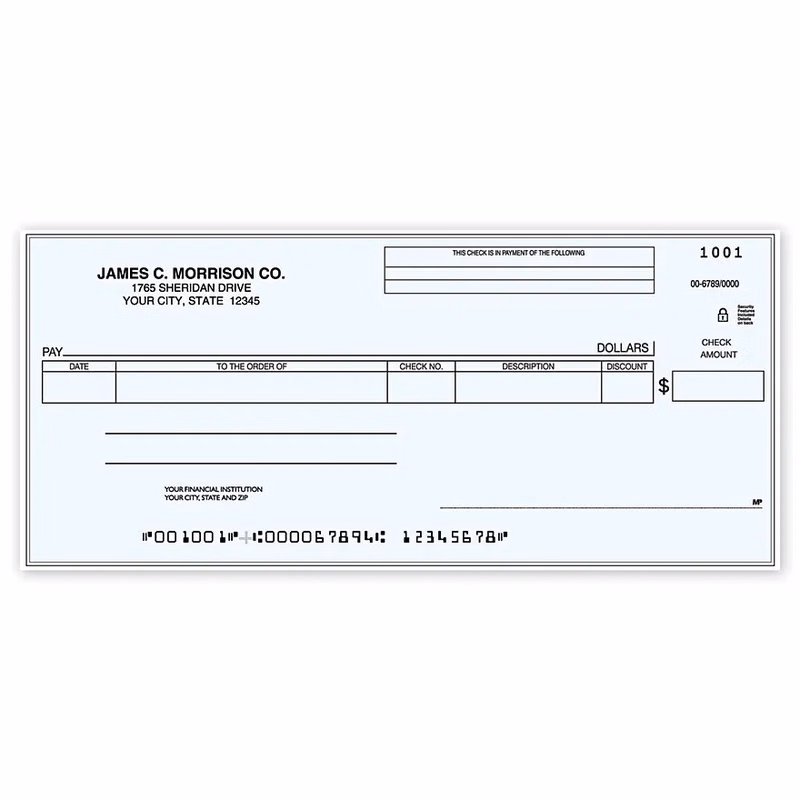Checks, Cash Disbursement One Write