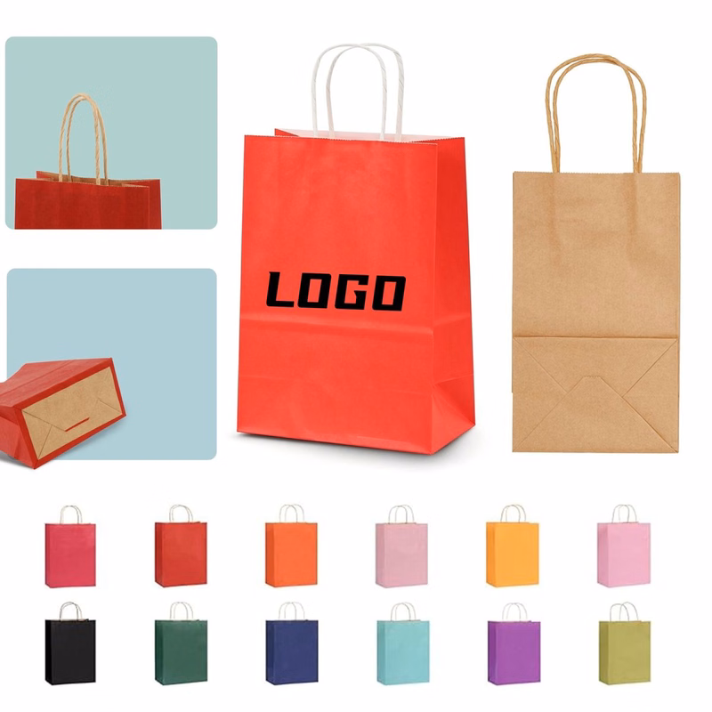 6x8 Inch Durable Shopping Takeout Bags for Bakery Cafe