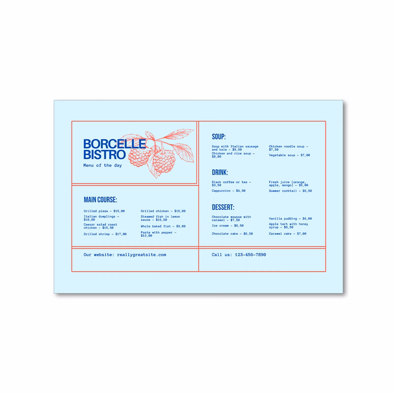 Colored Straight Edge Placemat