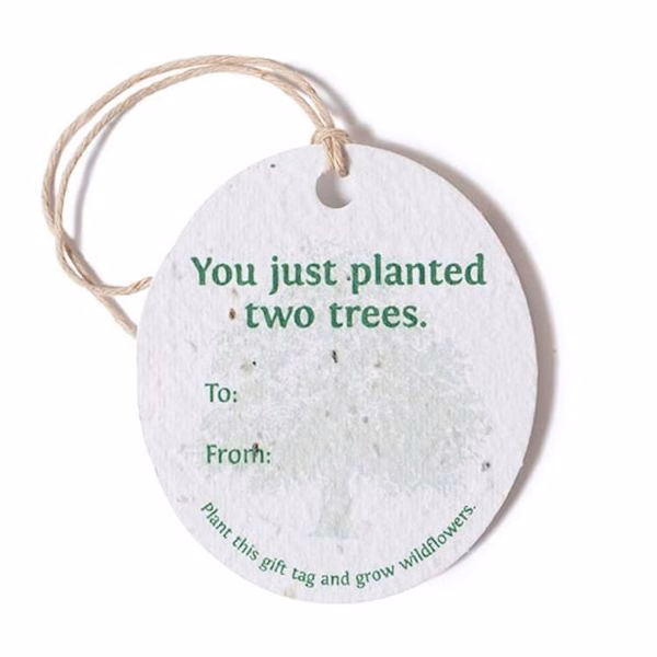 Seed Paper Product Tag, Oval