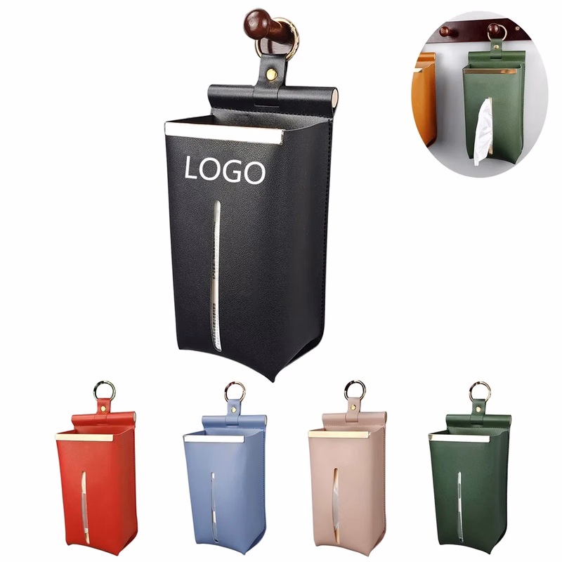 PU Leather Hanging Tissue Box
