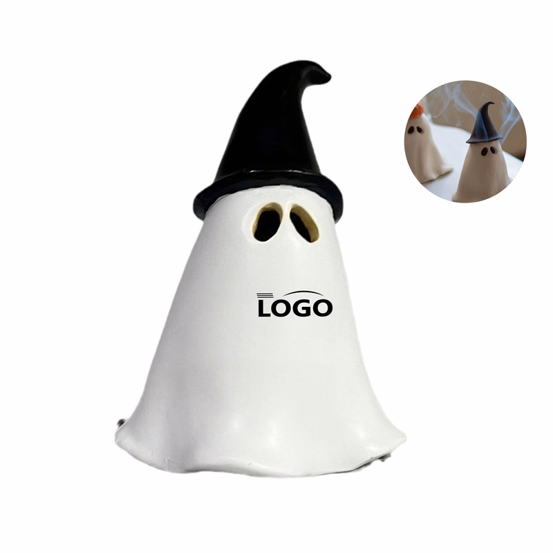 Halloween Ghost Incense Burner with Pumpkin and Witch Hat