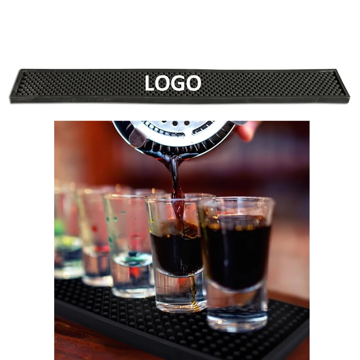 Rubber Non Slip Bar Rail Mat 1