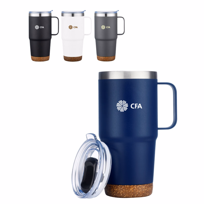 Union Printed - 24 oz Travel Mug w/ Cork Bottom