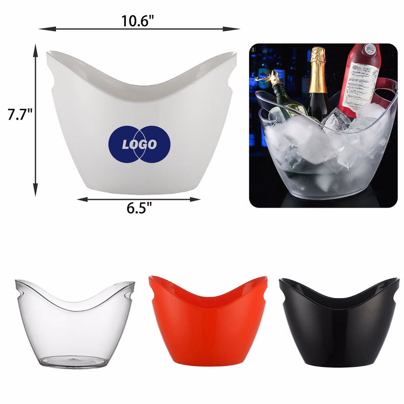 Durable 4L Plastic Beer Ice Bucket