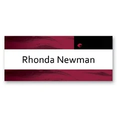 Laminated Personalized Name Badge (1.25"x3") Rectangle 1