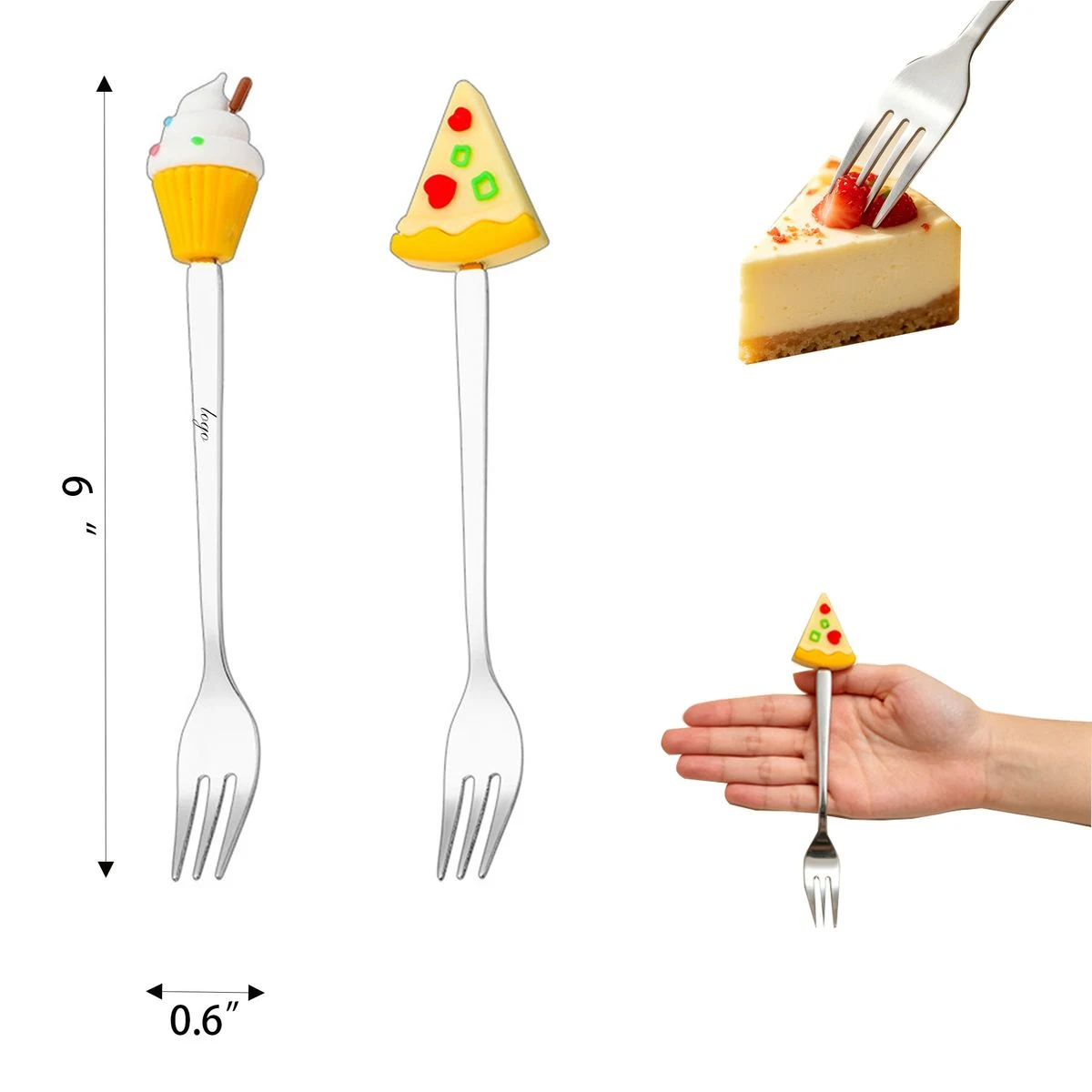 Adorable Cartoon Stainless Steel Fruit Forks Set 1