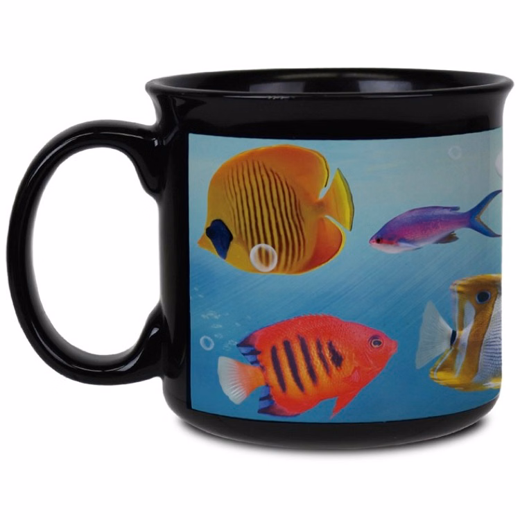 15oz Campy Black Ceramic Mug