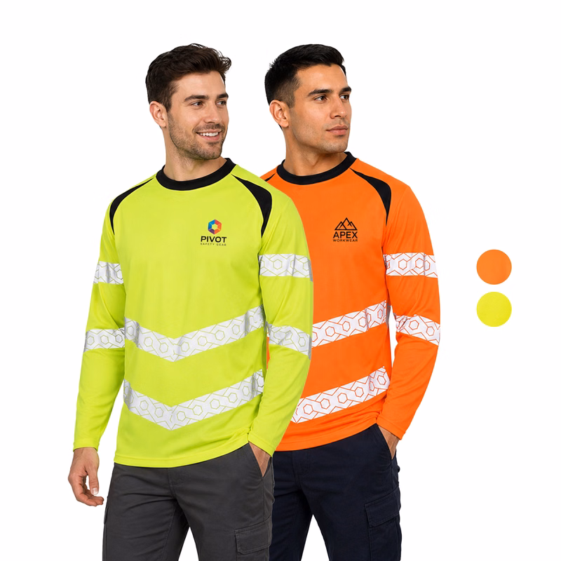 3.8 Oz. Polyester Class 3 Double Band Segmented Tape Safety T-Shirt