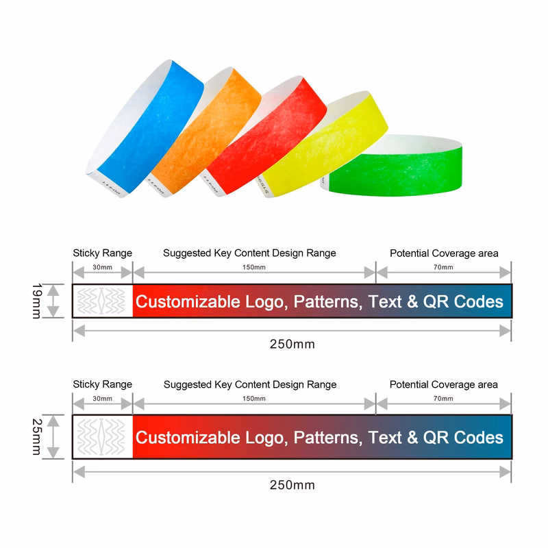 Premium DuPont Wristbands for Events Concerts