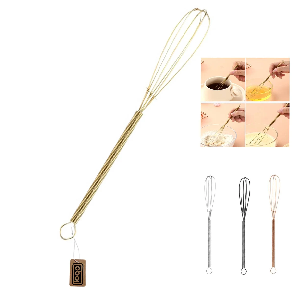 Stainless Steel Manual Whisk W/ Hanging Hook 1