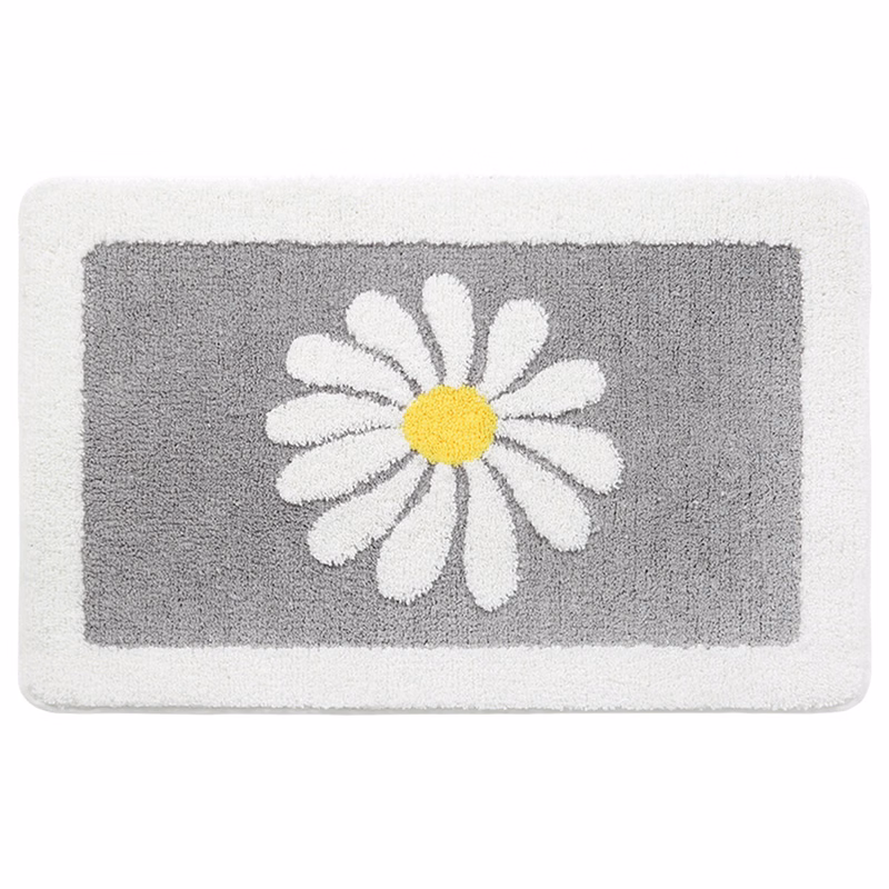 Daisy nonslip plush carpet absorbent floor mat