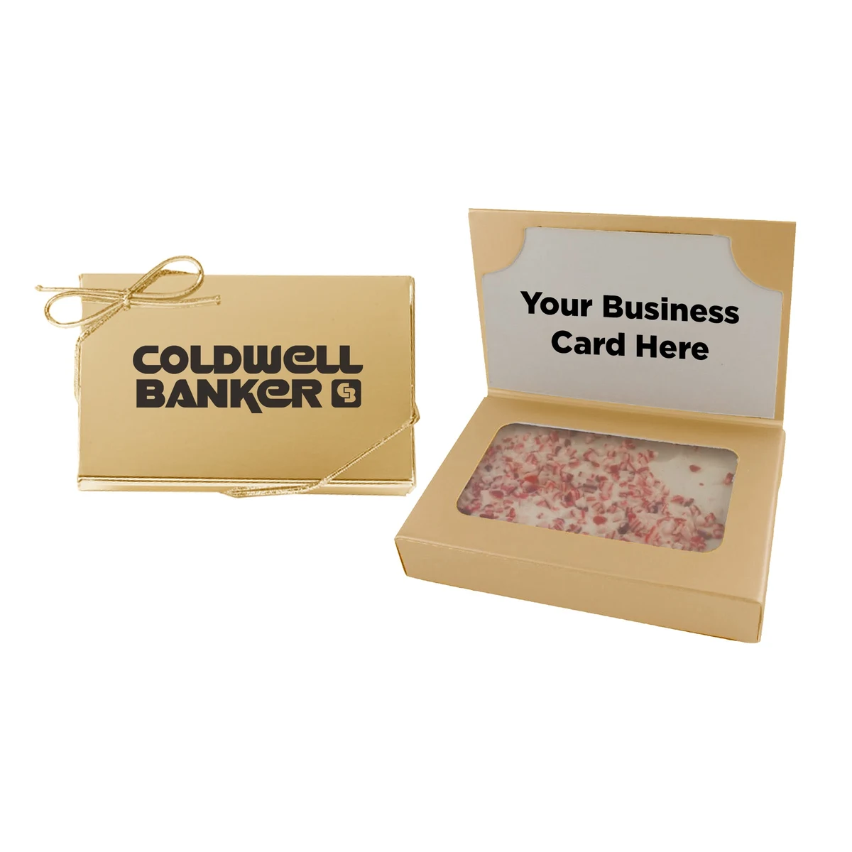 Business Card Box with Peppermint Bark 1