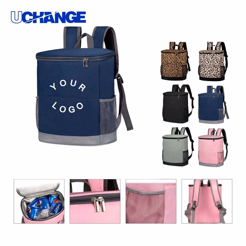 Nylon Backpack Cooler Bag Organizer with Double Zipper Design