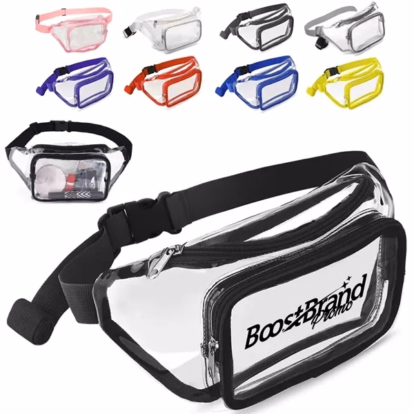 Custom Clear Stadium Approved Fanny Pack Waist Bag — Event Venue Security Promo