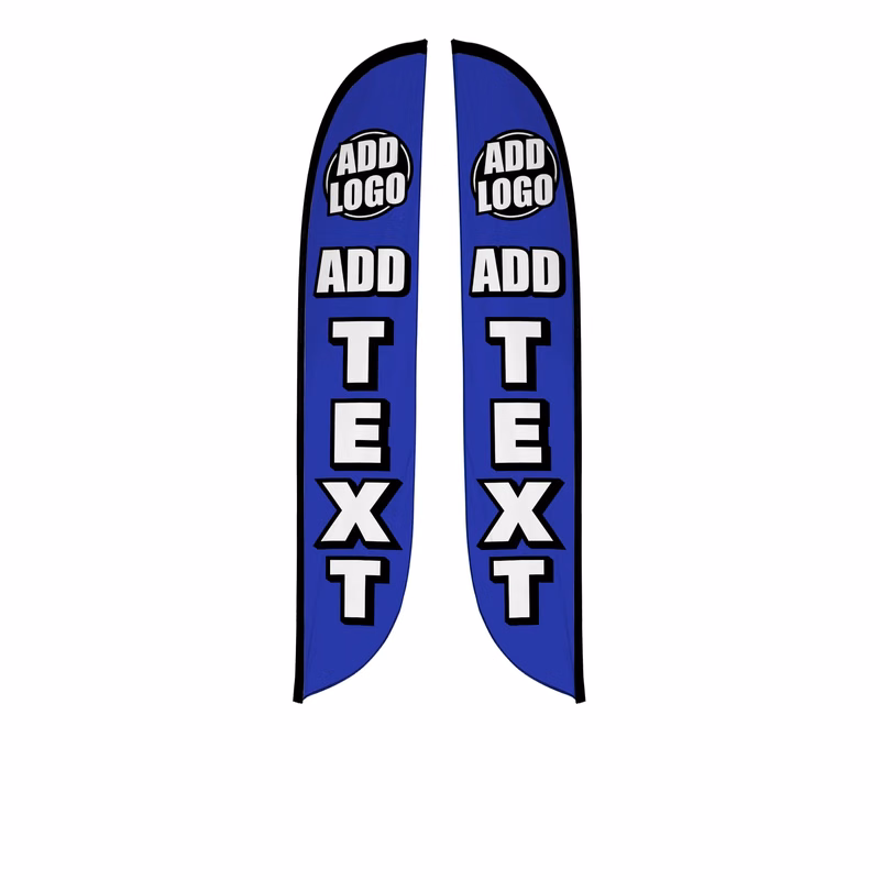 Custom 14ft Feather Flag - Double Sided