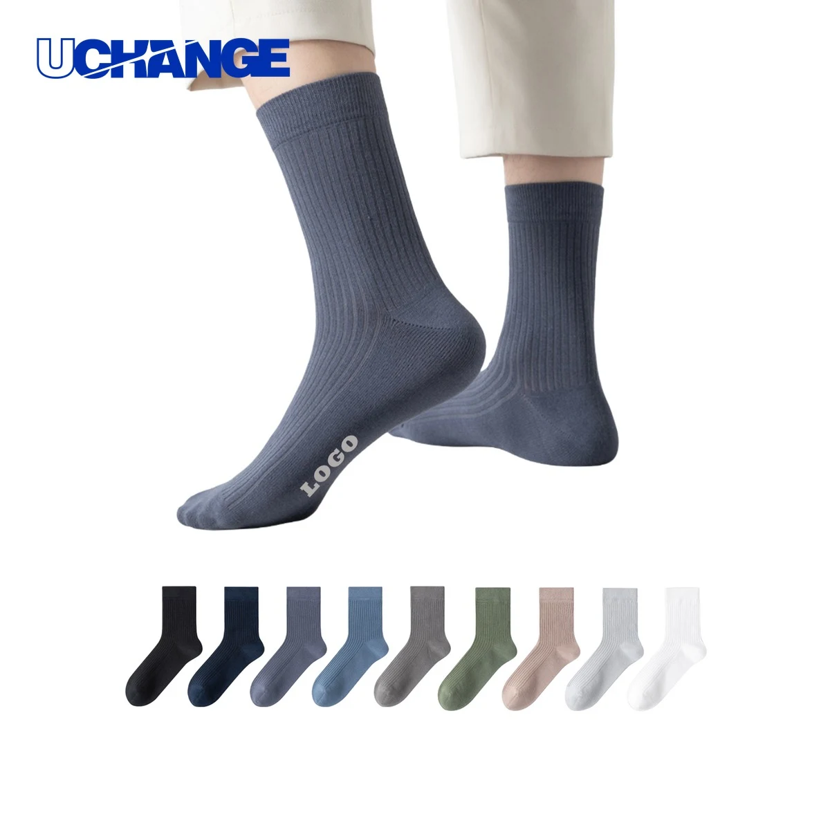 Men's Knit Cotton Socks 1