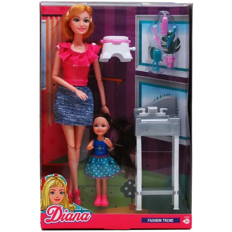 Diana Fashion Dolls with Mini Doll 11.5" - Assorted 1