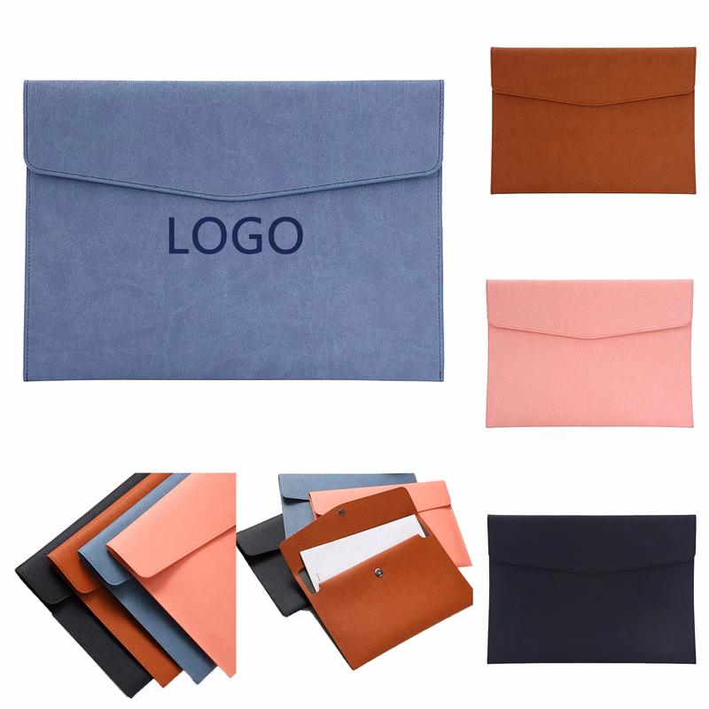 MOQ 20pcs A4 PU Leather Envelope Document Folder