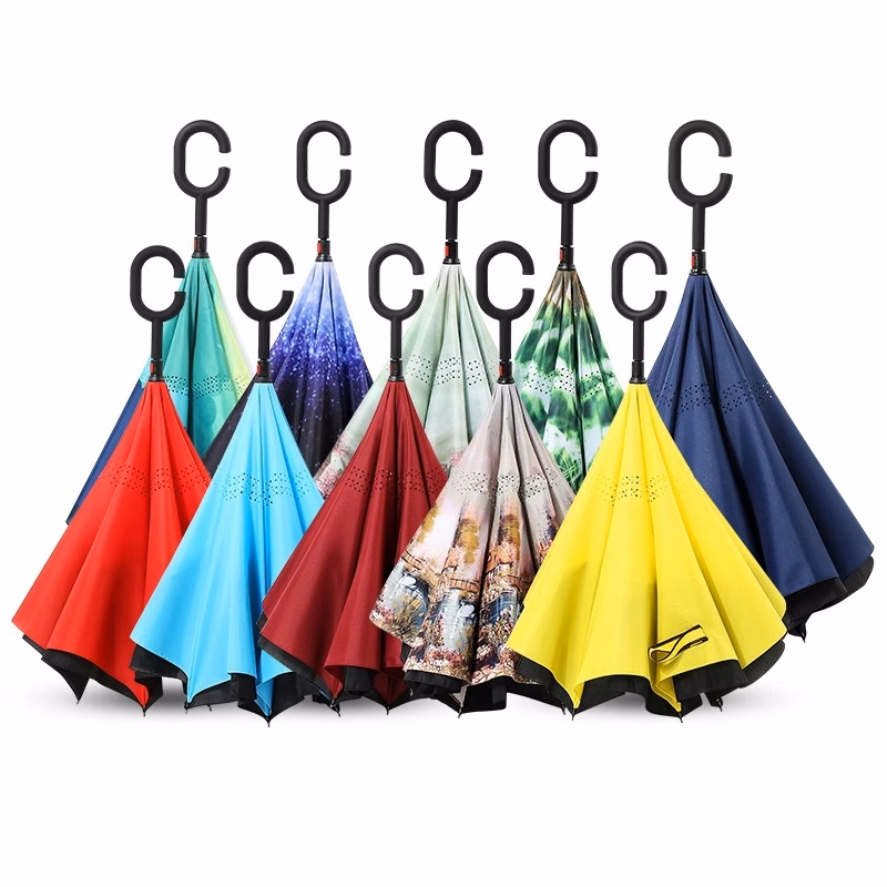 Reversed Umbrella with Straight Handle