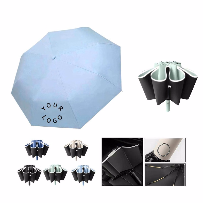Reflective Safety Folding Umbrella with Automatic Open Close