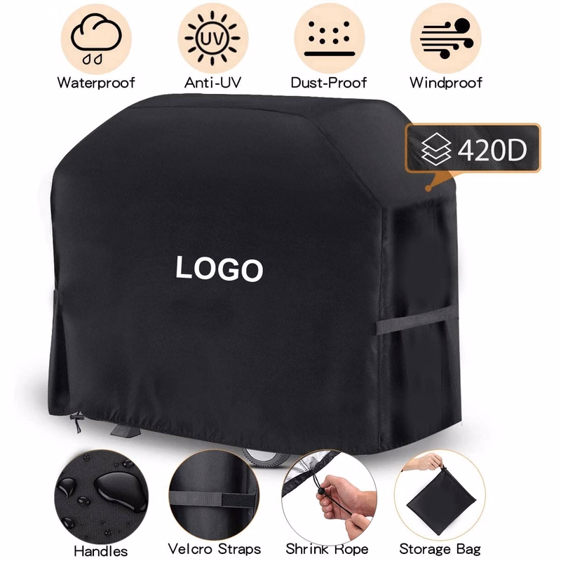 58 Inch 420D Double Layer Fabric Bbq Grill Cover