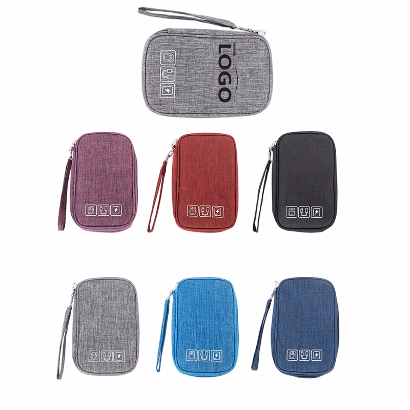 Portable Digital Accessory Pouch for Cables and Earphones