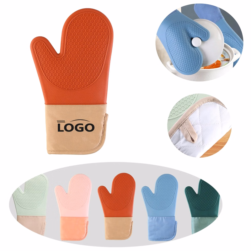 Heat And Slip Resistant Silicone Oven Mitt