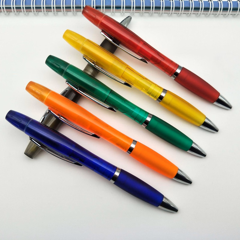 Highlighter with Ballpoint Pen Combo