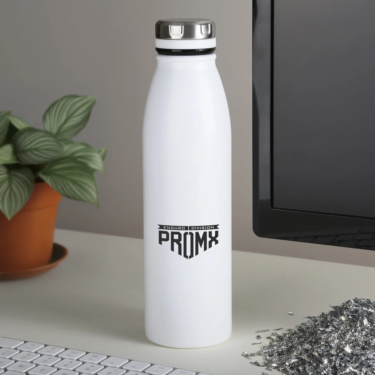 Dextera Recycled Stainless Steel Bottle, custom water bottle with logo imprint 1