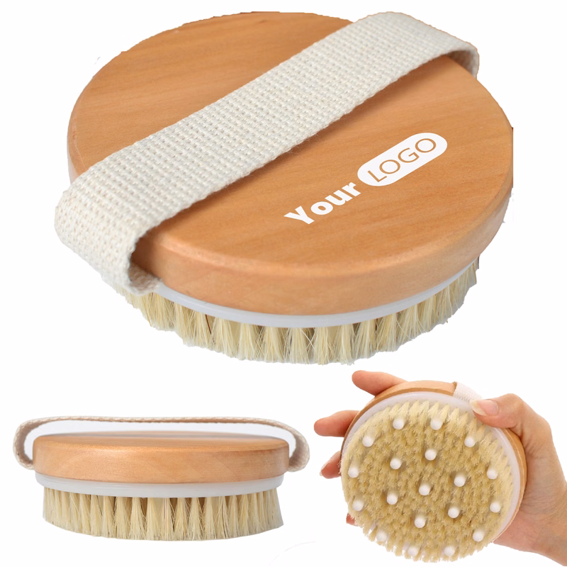 Wood Circular Massage Bath Brush