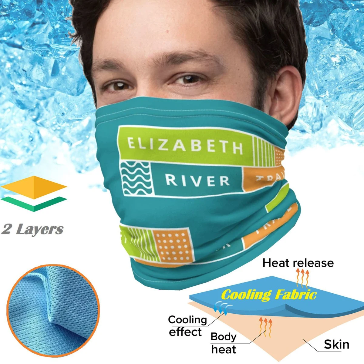 Cooling Neck Gaiter Full Color Summer Face Bandana Mask 1