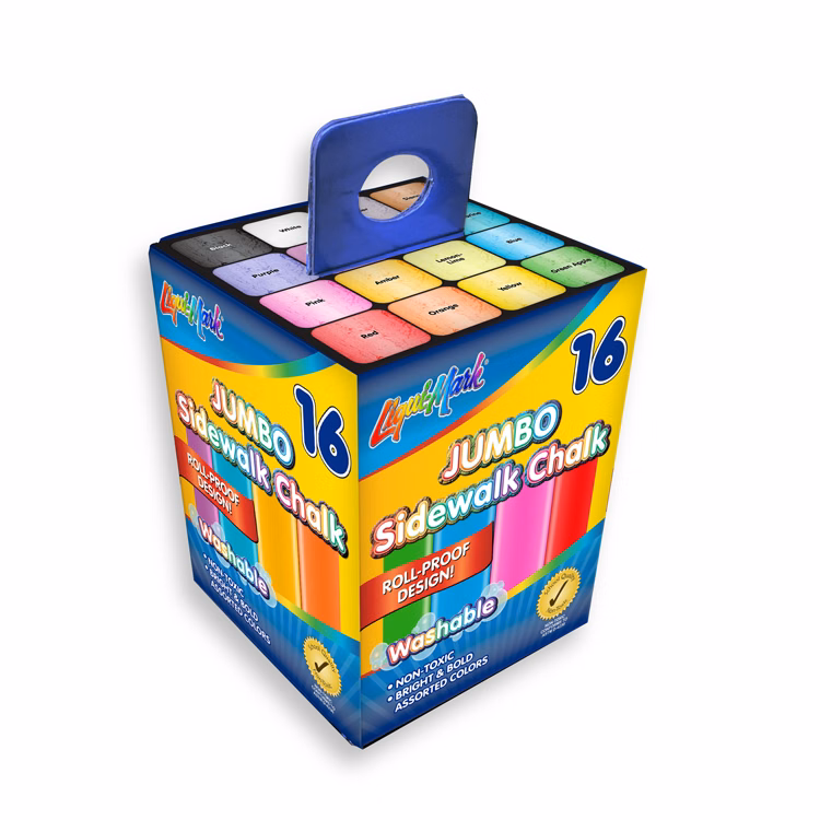 16 Pack Jumbo Sidewalk Chalk - Assorted Colors