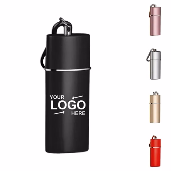 Custom Stainless Steel Pocket Ashtray Keychain — Portable Smoker's Accessory & EDC Item