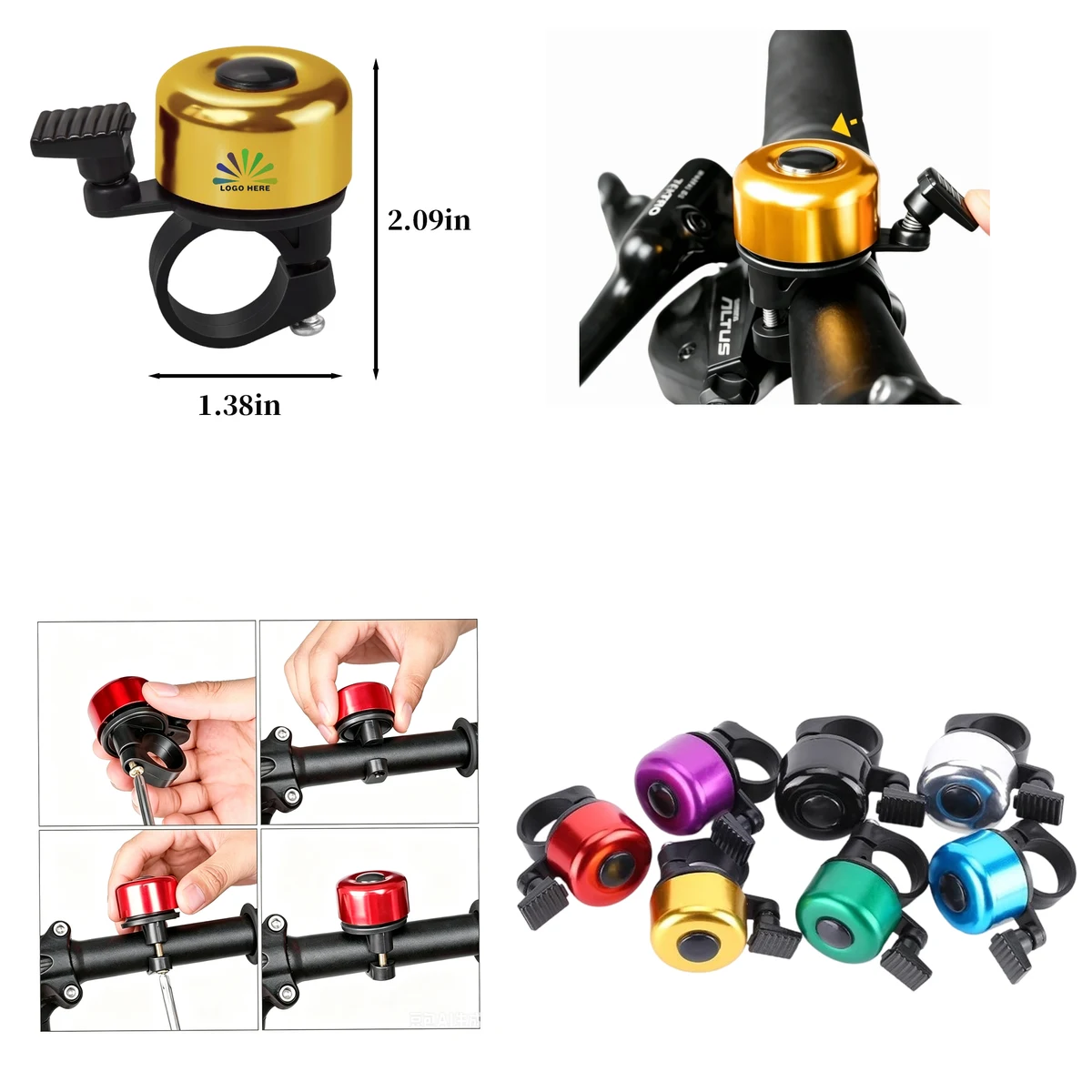 Adjustable Handlebar Bicycle Safety Bell 1