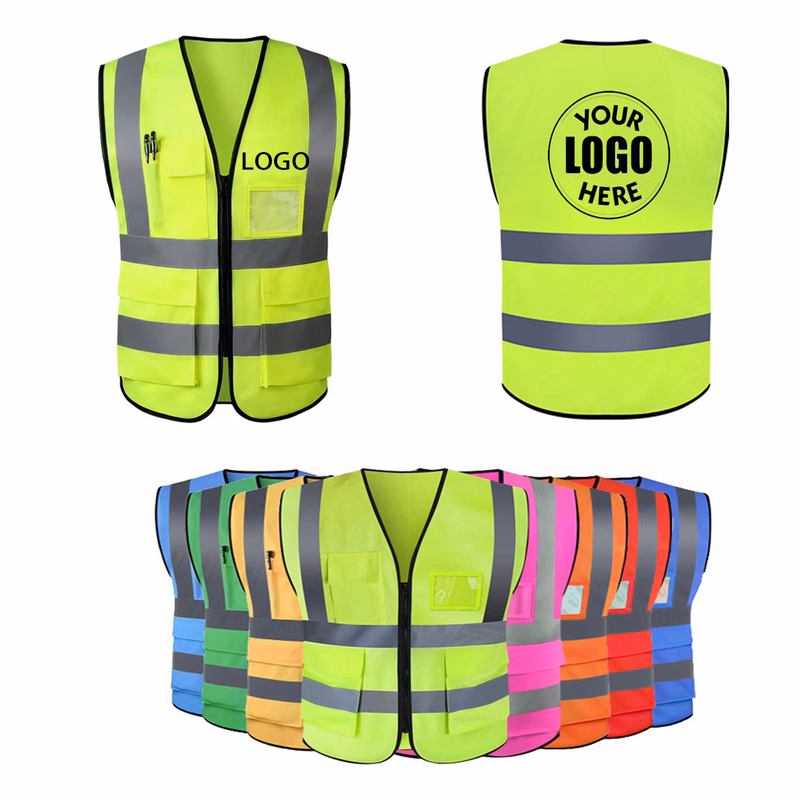 High Visibility Safety Reflective Vest With Pocket MOQ1pcs