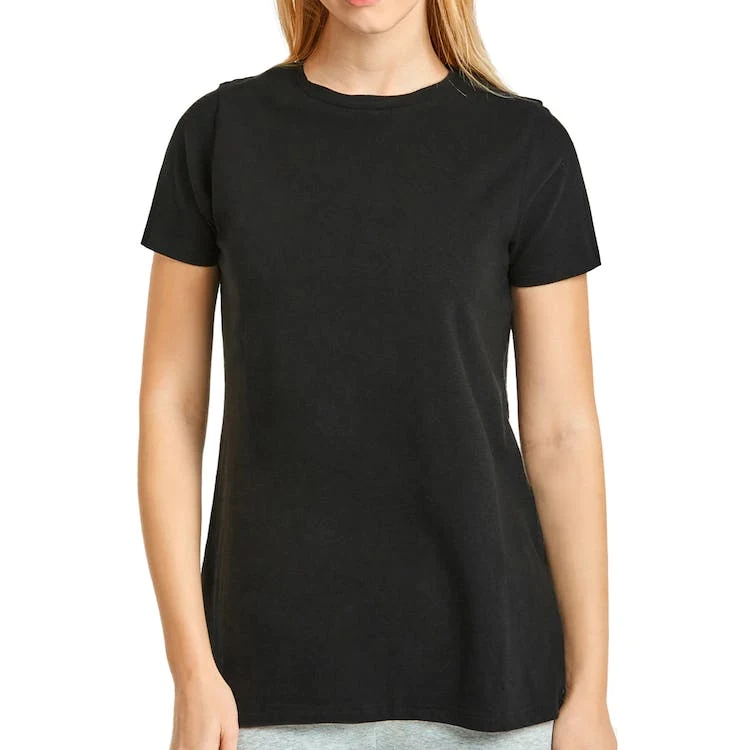 Women'sClassic Fit Crew Neck T-Shirts - Large Black 1
