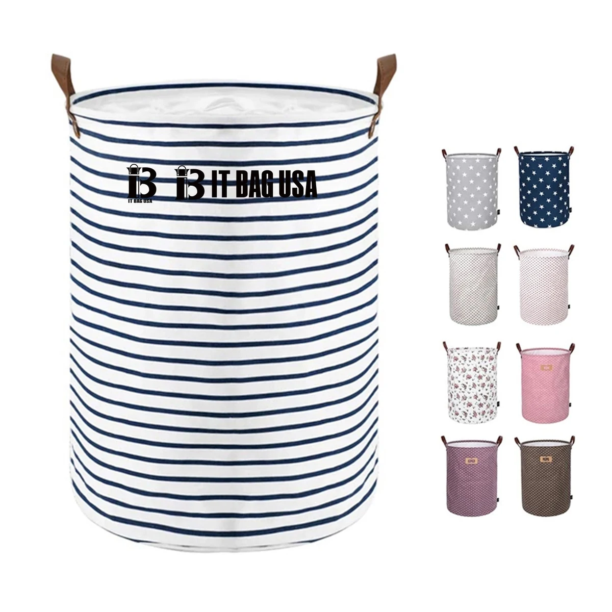 Drawstring Clothes Hamper Storage Basket 1