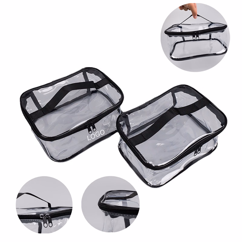 Clear Travel Toiletry Makeup Bag with Handle