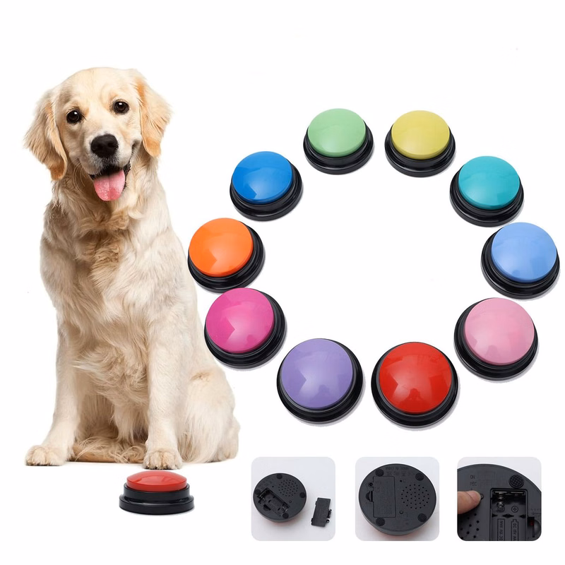 Plastic Interactive Dog Sound Button Training Toy