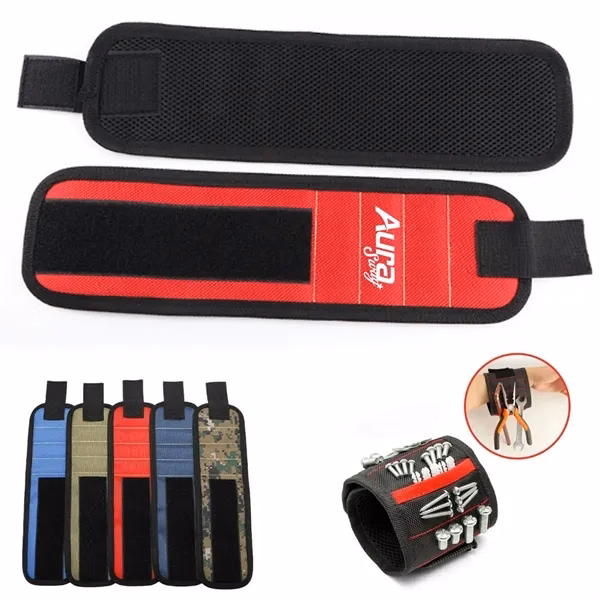 Custom Magnetic Wrist Tool Organizer with Hook Loop — Professional Tradesman Gift