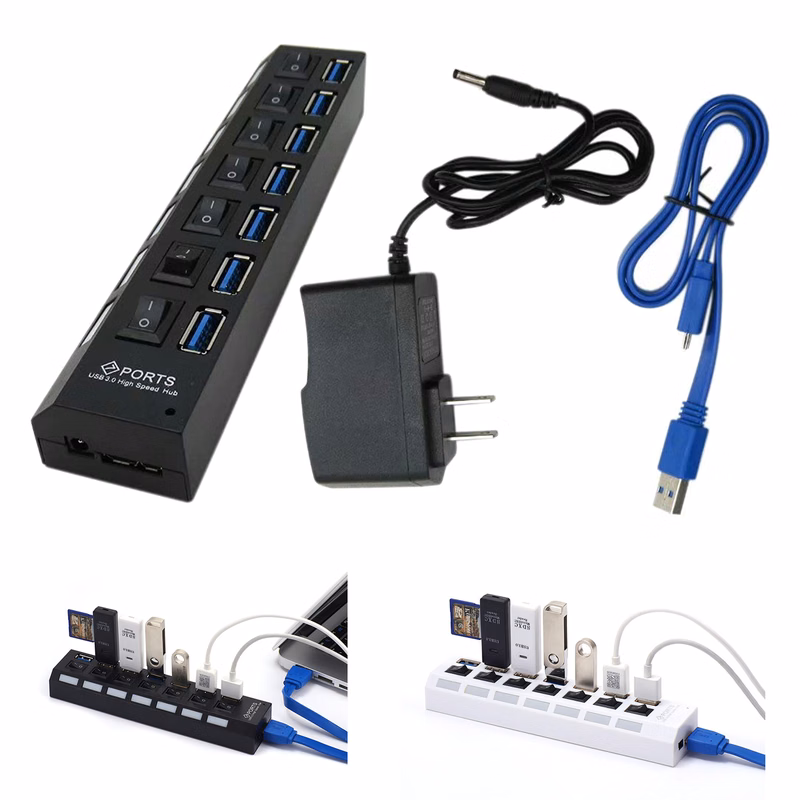7 Port Performance USB 3.0 Hub Charger