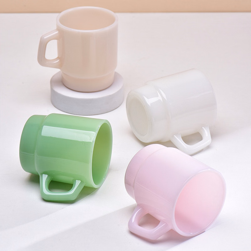 8oz Stackable Glass Mugs