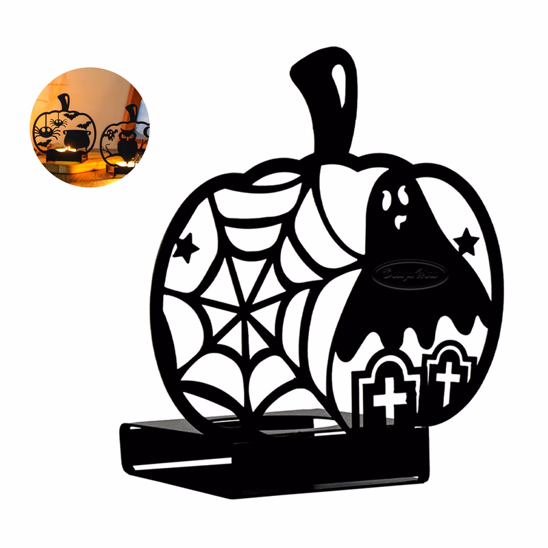 Halloween Iron Candle Holder - Simple and Elegant