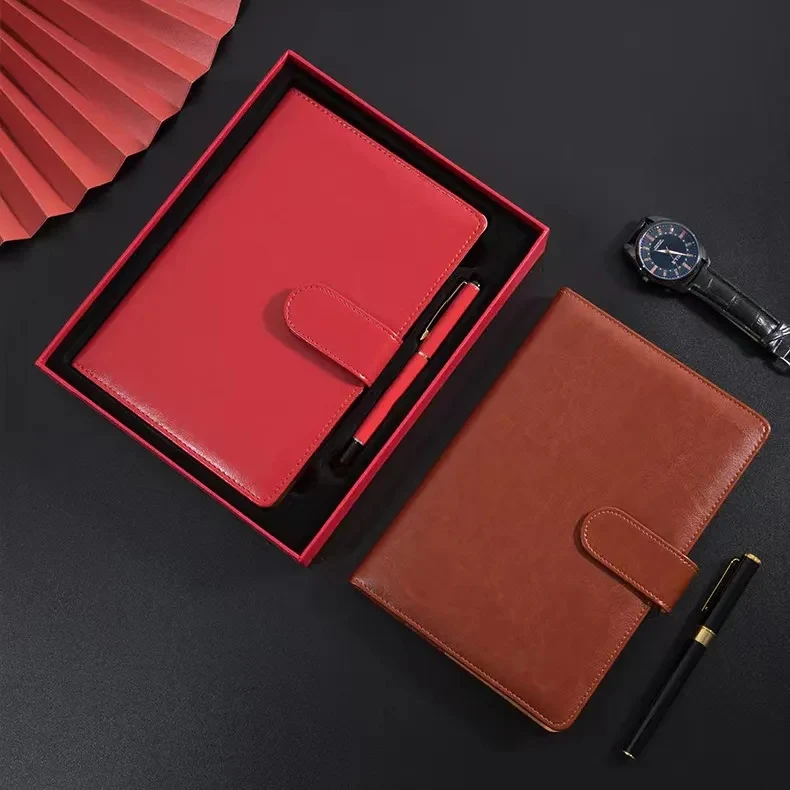 Custom A5 PU Magnetic Clasp Notebook Business Gift Box Set 1
