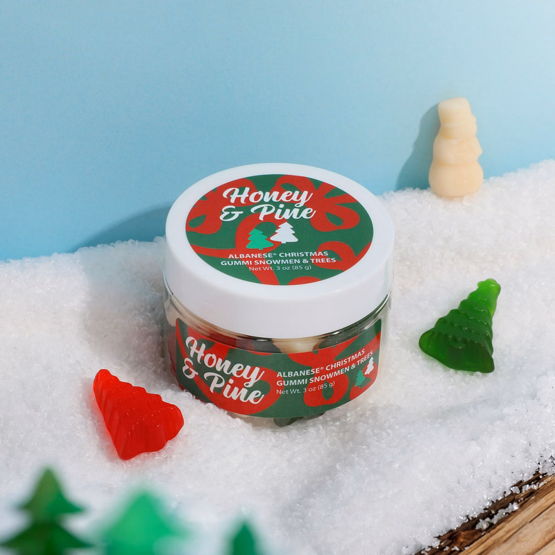 Albanese® Christmas Gummi Snowmen & Trees: Small Jar