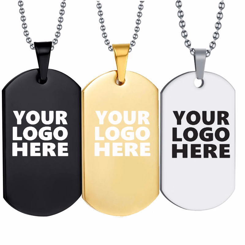 Stainless Steel Dog Tag Pendant Necklace