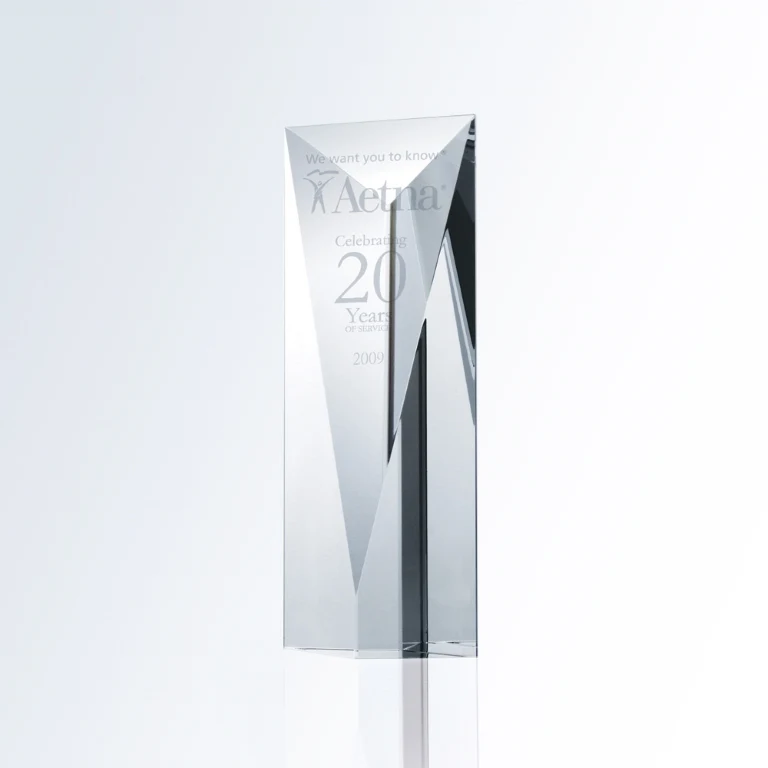 Small Super Goldwell Tower Crystal Award 1